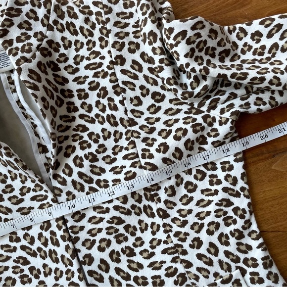 Doncaster Snow Leopard Print Stand Collar Blazer Jacket - Picture 9 of 12